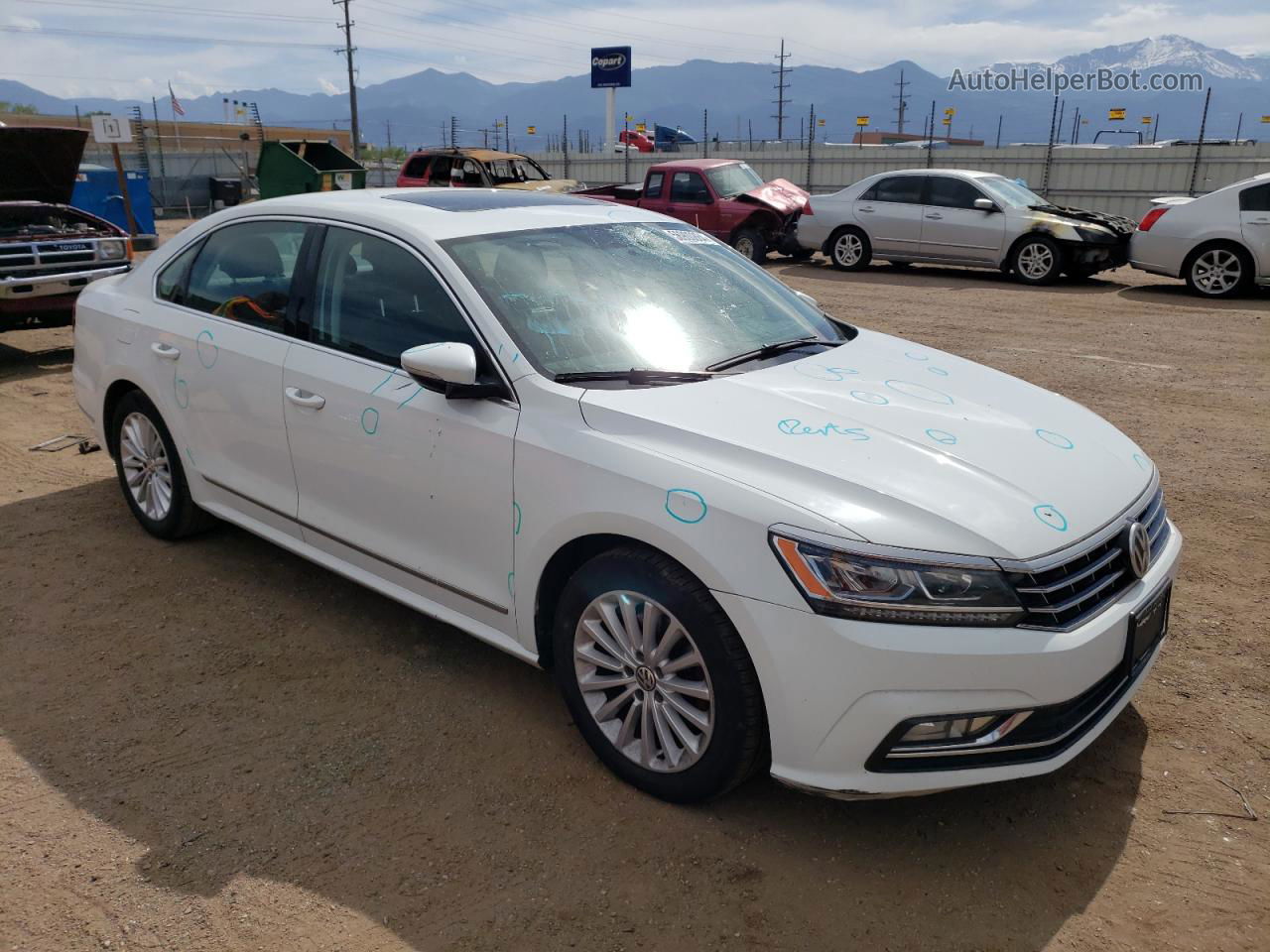 2017 Volkswagen Passat Se White vin: 1VWBT7A31HC040693