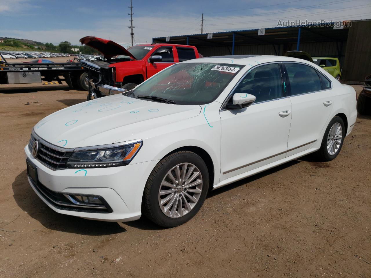 2017 Volkswagen Passat Se White vin: 1VWBT7A31HC040693