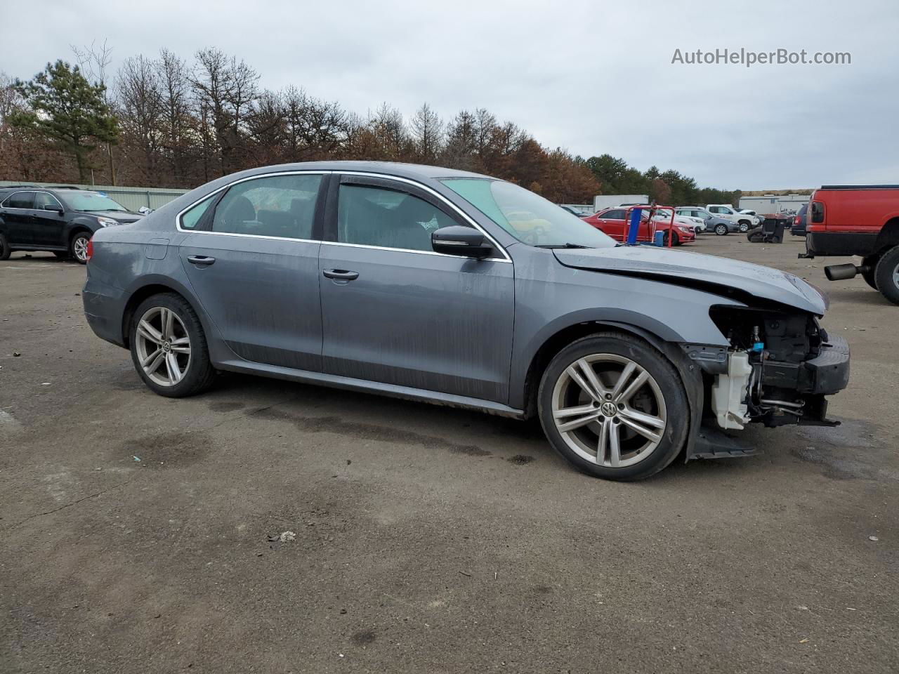 2014 Volkswagen Passat Se Gray vin: 1VWBT7A32EC046093