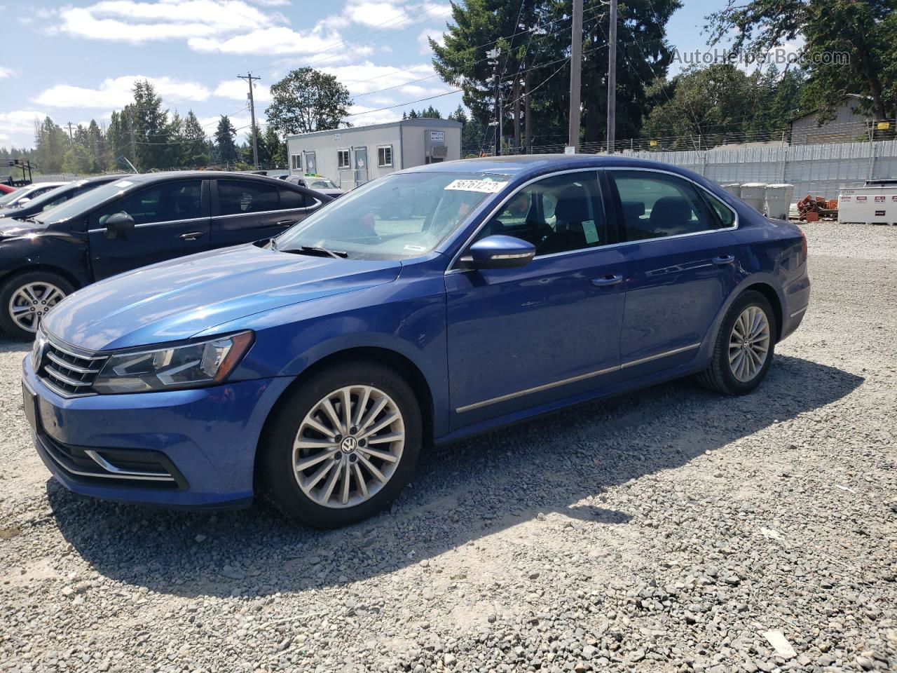 2016 Volkswagen Passat Se Синий vin: 1VWBT7A32GC010780