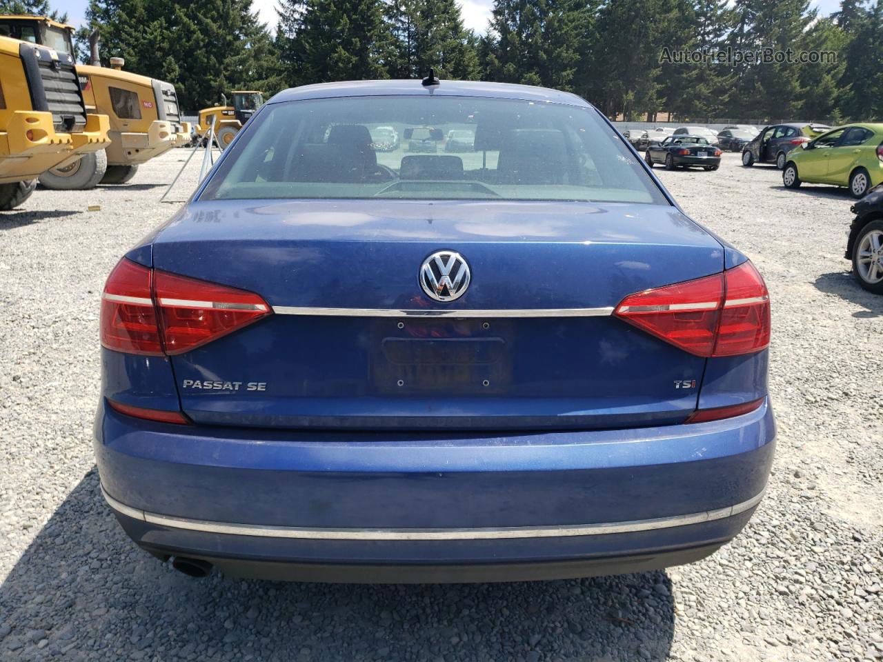 2016 Volkswagen Passat Se Синий vin: 1VWBT7A32GC010780