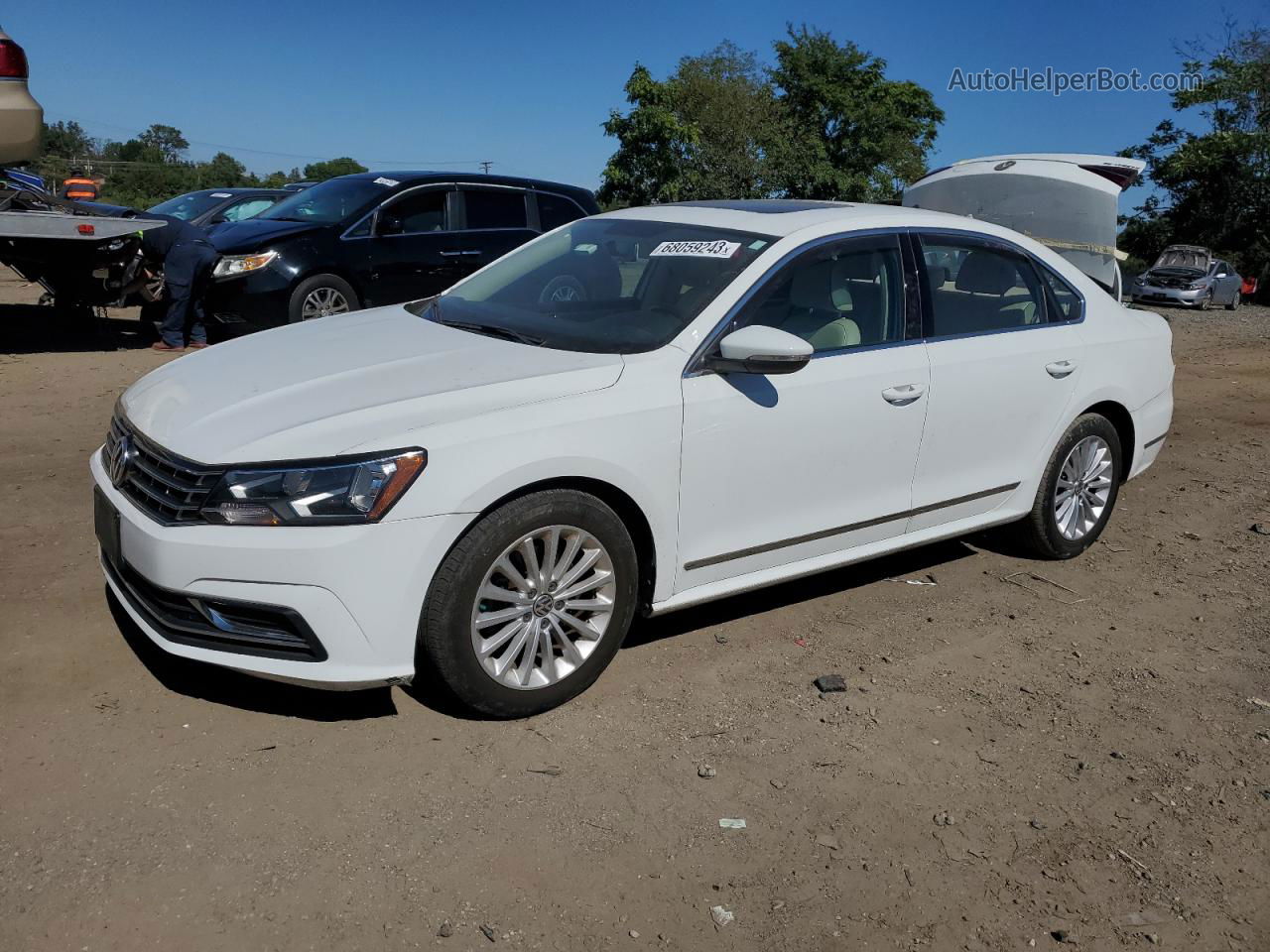 2017 Volkswagen Passat Se White vin: 1VWBT7A32HC027998