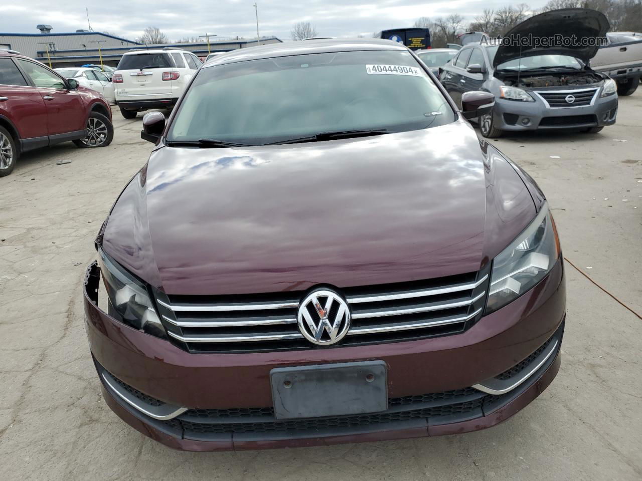 2014 Volkswagen Passat Se Темно-бордовый vin: 1VWBT7A33EC063601