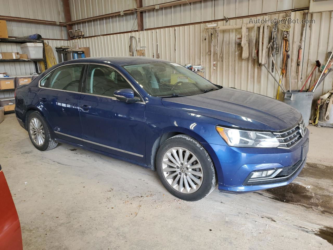 2016 Volkswagen Passat Se Синий vin: 1VWBT7A33GC014255