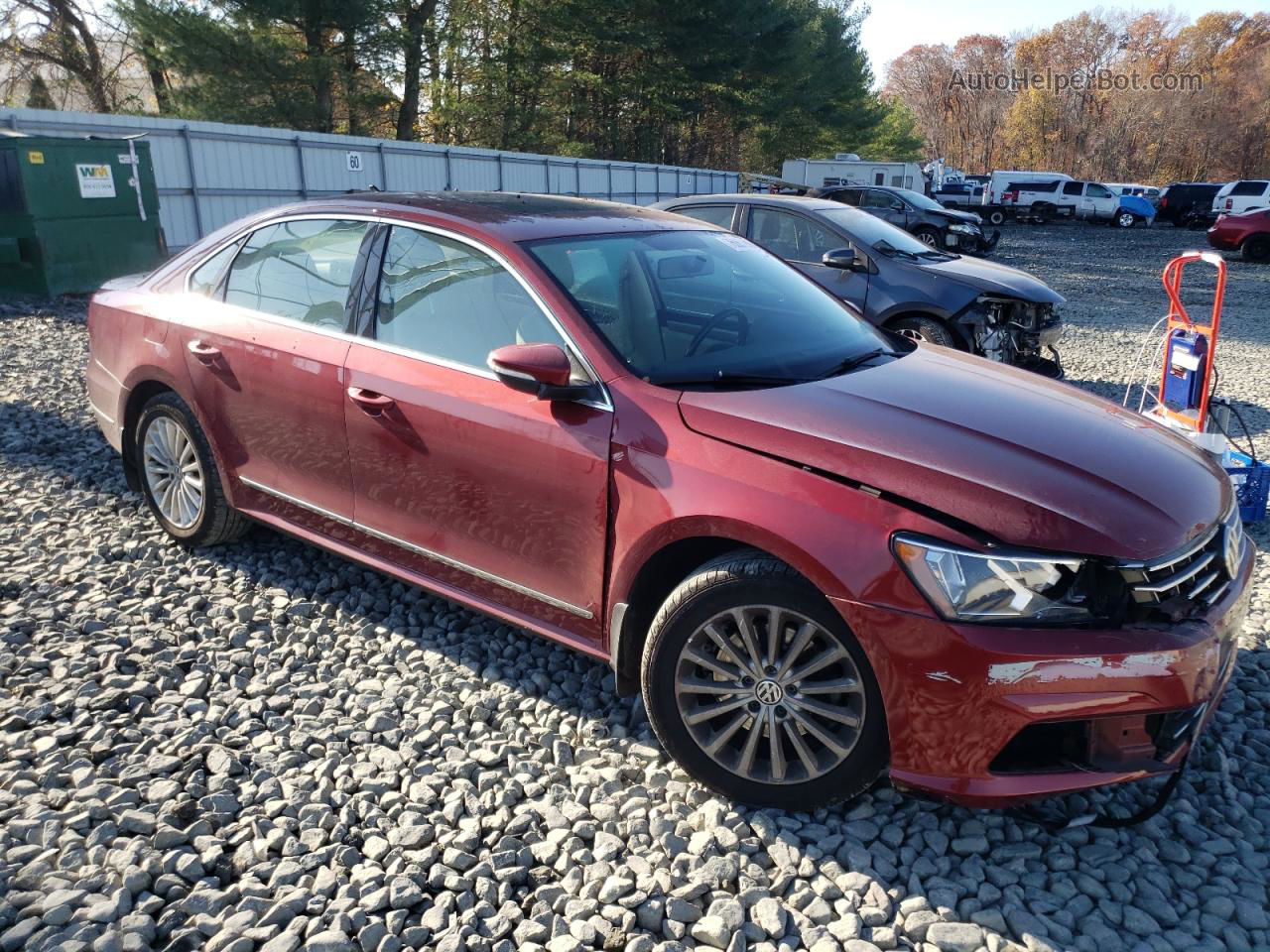 2016 Volkswagen Passat Se Red vin: 1VWBT7A33GC017477