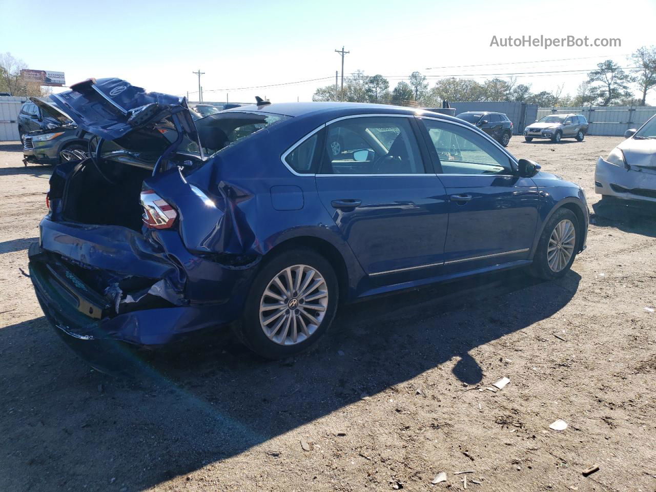 2016 Volkswagen Passat Se Blue vin: 1VWBT7A33GC044954