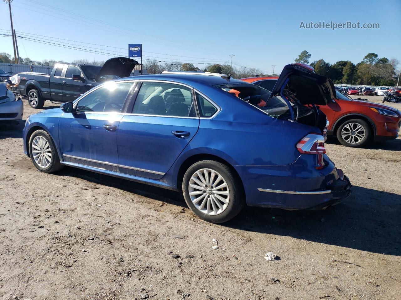 2016 Volkswagen Passat Se Blue vin: 1VWBT7A33GC044954