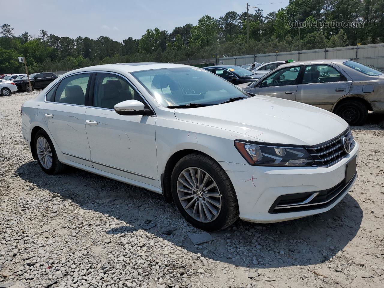 2016 Volkswagen Passat Se White vin: 1VWBT7A33GC049202