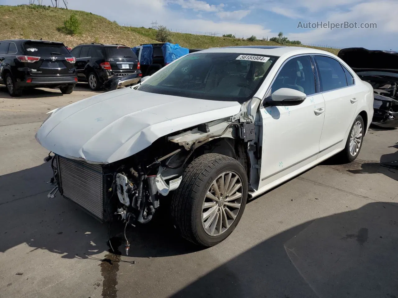 2016 Volkswagen Passat Se White vin: 1VWBT7A33GC067991