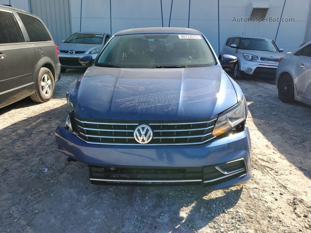 2017 Volkswagen Passat Se Blue vin: 1VWBT7A33HC049203