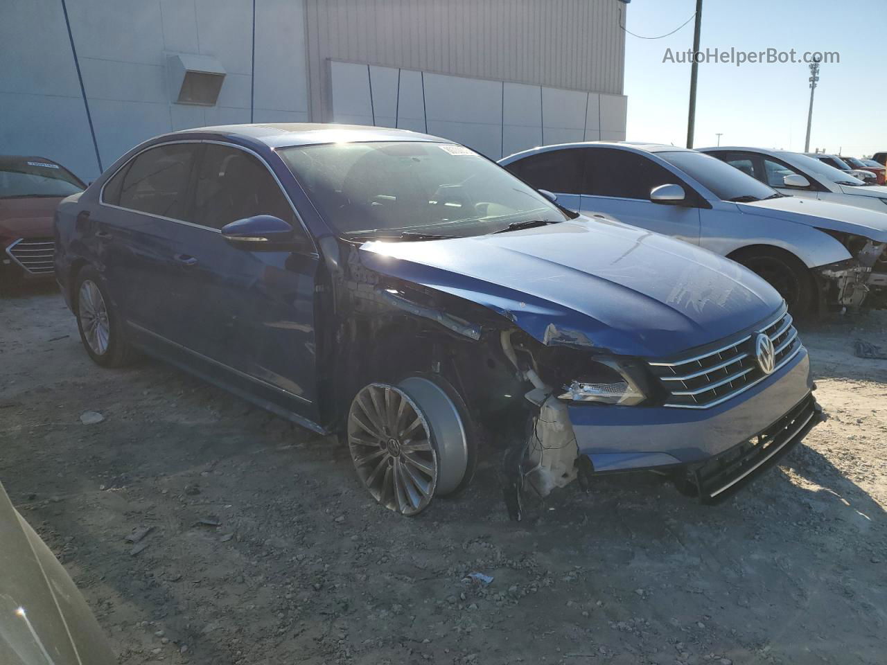 2017 Volkswagen Passat Se Blue vin: 1VWBT7A33HC049203