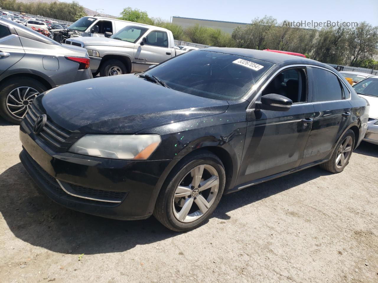 2014 Volkswagen Passat Se Black vin: 1VWBT7A34EC072386