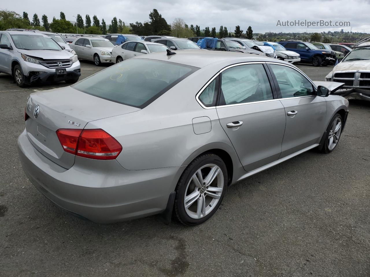 2014 Volkswagen Passat Se Silver vin: 1VWBT7A34EC084764