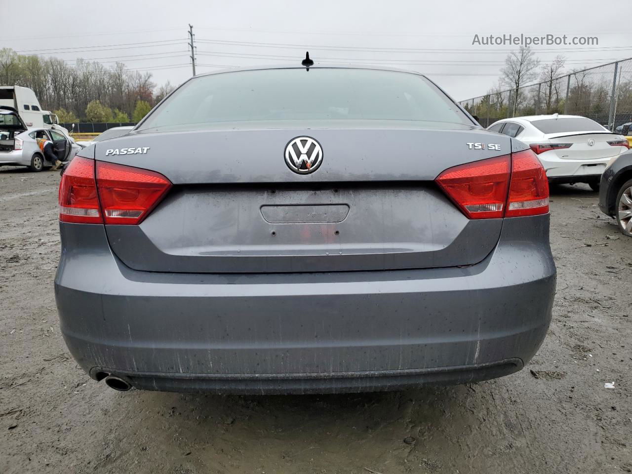 2014 Volkswagen Passat Se Серый vin: 1VWBT7A34EC113552