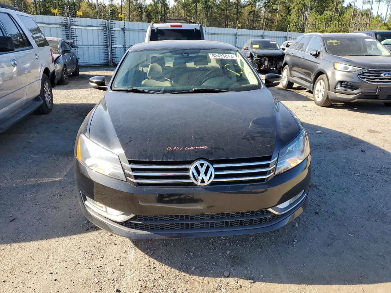 2015 Volkswagen Passat Se Черный vin: 1VWBT7A34FC032293