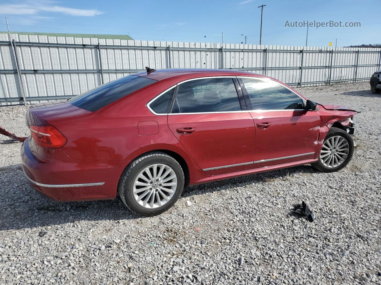 2016 Volkswagen Passat Se Red vin: 1VWBT7A34GC007928