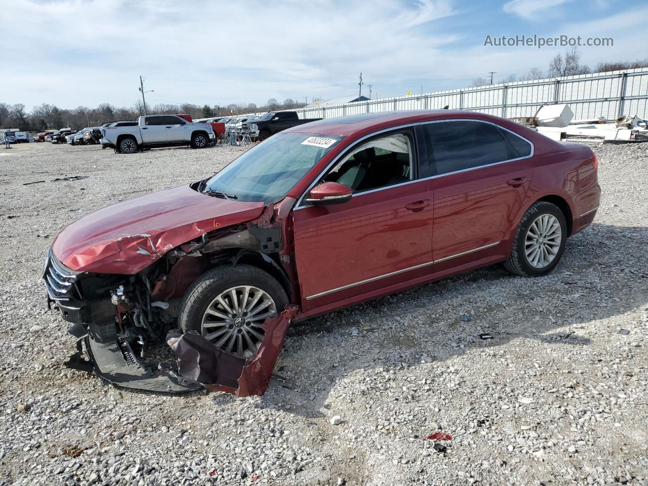 2016 Volkswagen Passat Se Red vin: 1VWBT7A34GC007928