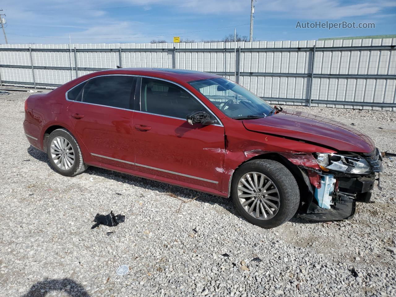 2016 Volkswagen Passat Se Red vin: 1VWBT7A34GC007928