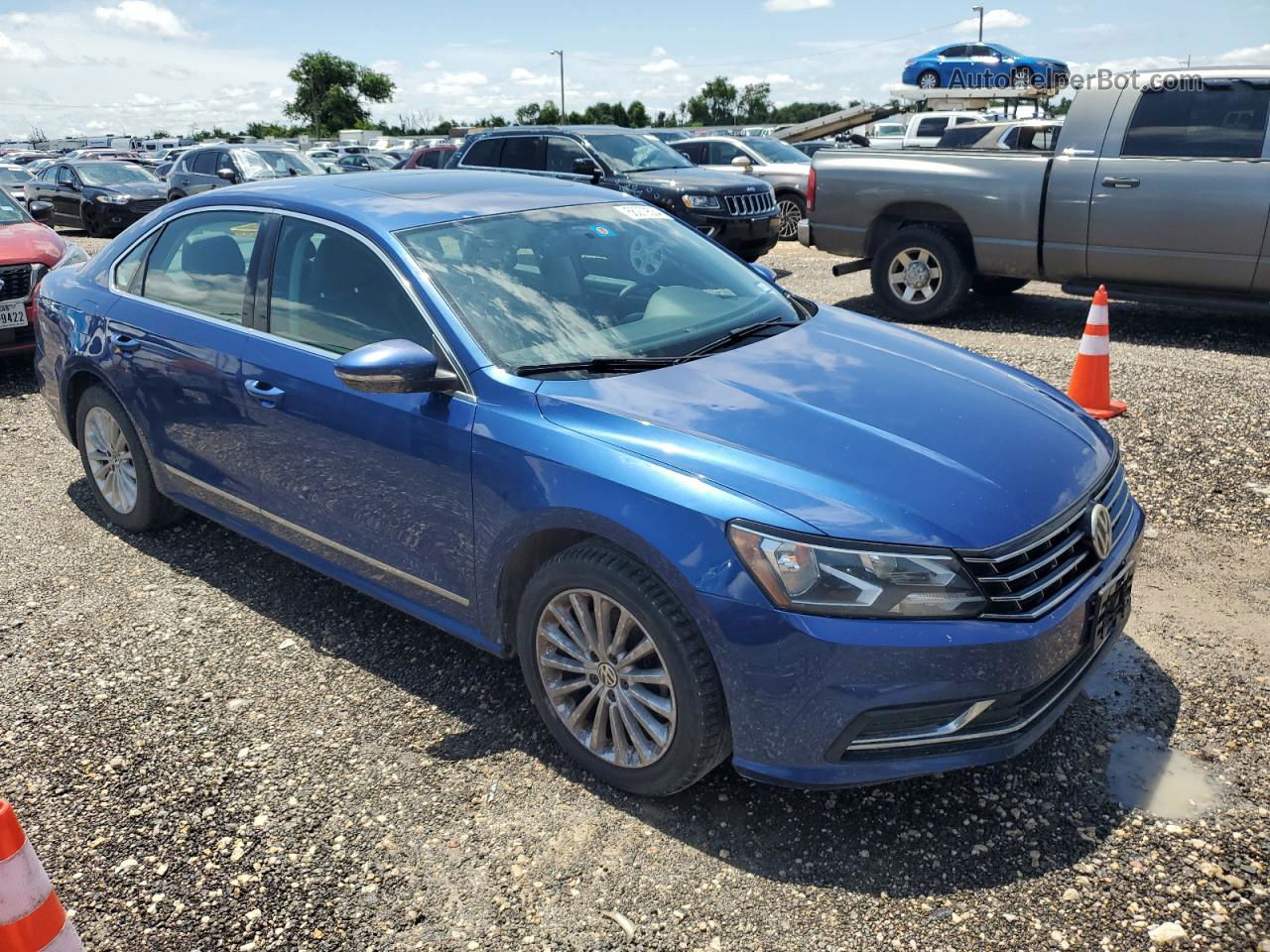 2016 Volkswagen Passat Se Blue vin: 1VWBT7A34GC009582