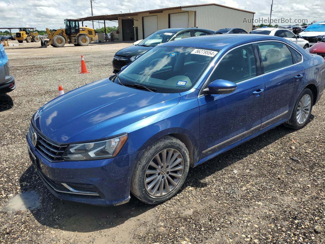 2016 Volkswagen Passat Se Blue vin: 1VWBT7A34GC009582