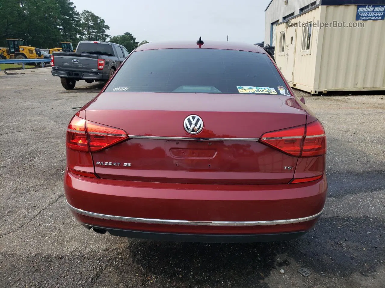 2016 Volkswagen Passat Se Red vin: 1VWBT7A34GC029167