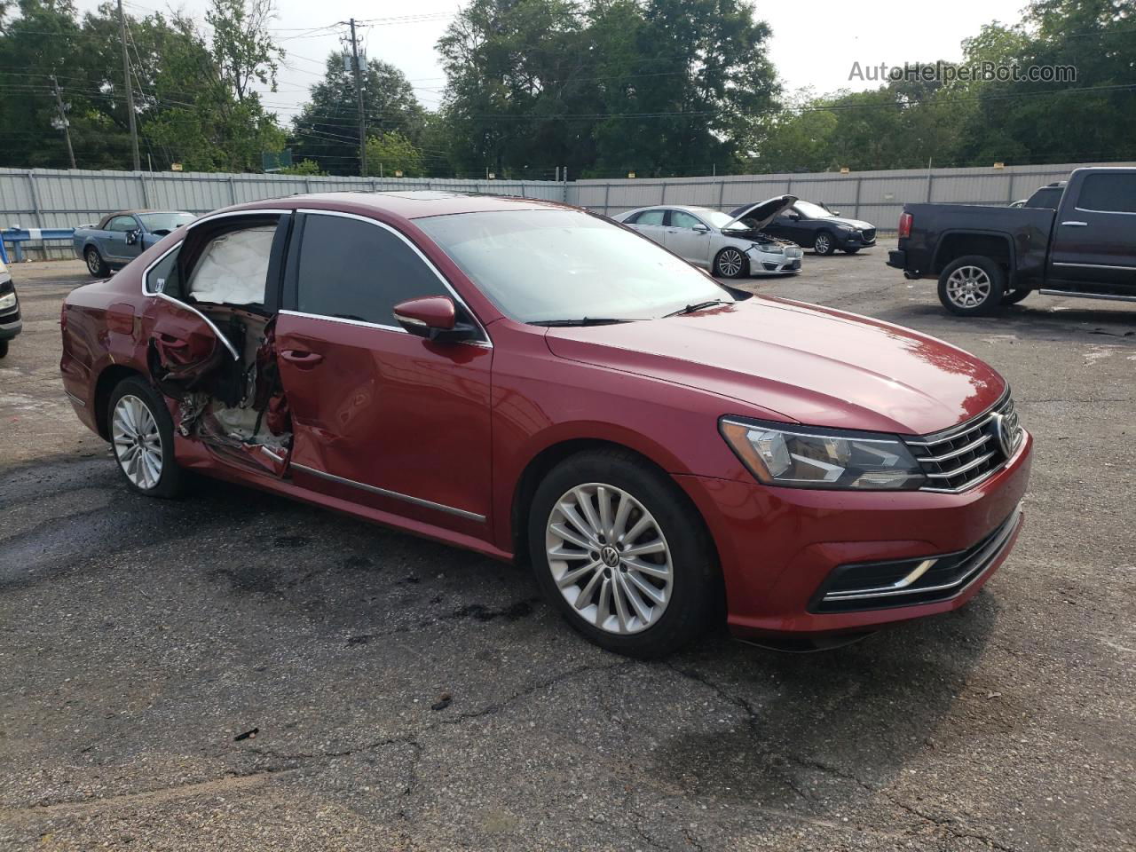 2016 Volkswagen Passat Se Red vin: 1VWBT7A34GC029167