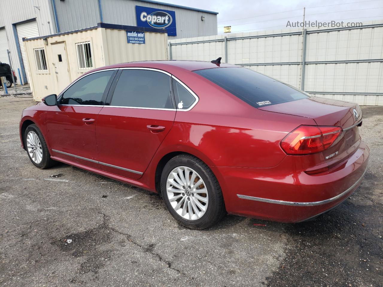 2016 Volkswagen Passat Se Red vin: 1VWBT7A34GC029167