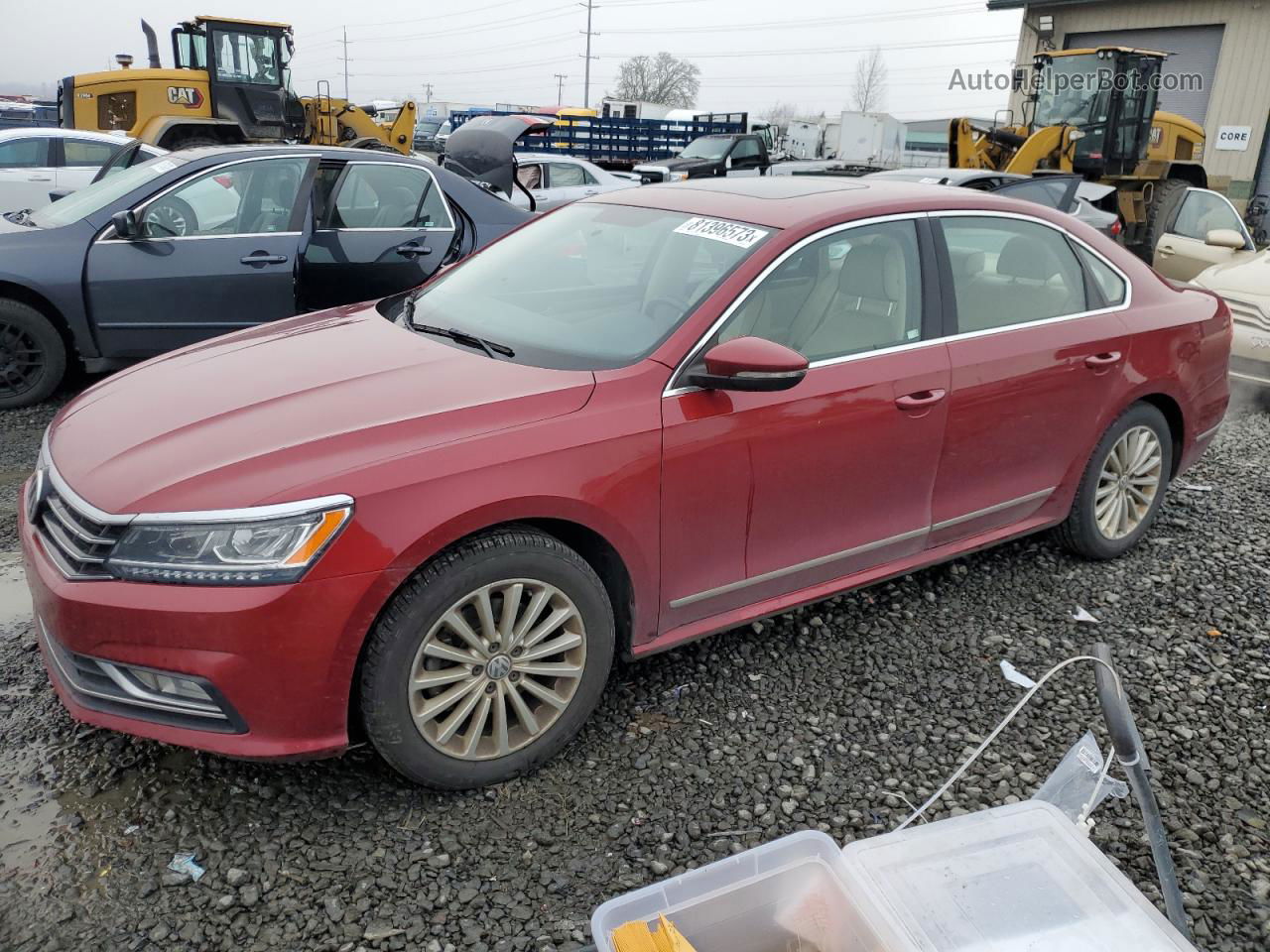 2016 Volkswagen Passat Se Red vin: 1VWBT7A34GC030061