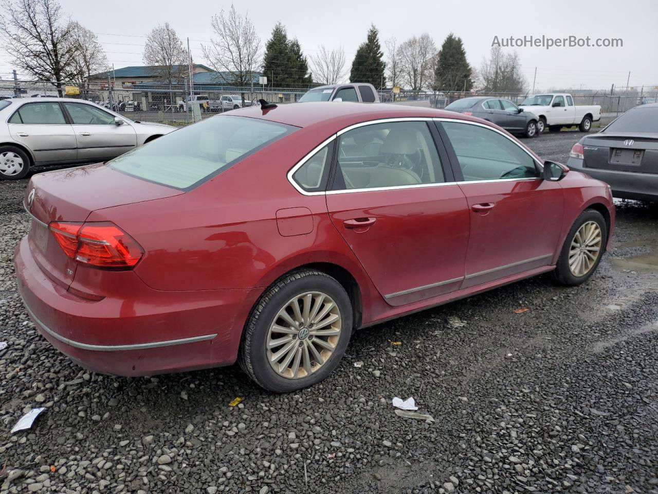 2016 Volkswagen Passat Se Red vin: 1VWBT7A34GC030061