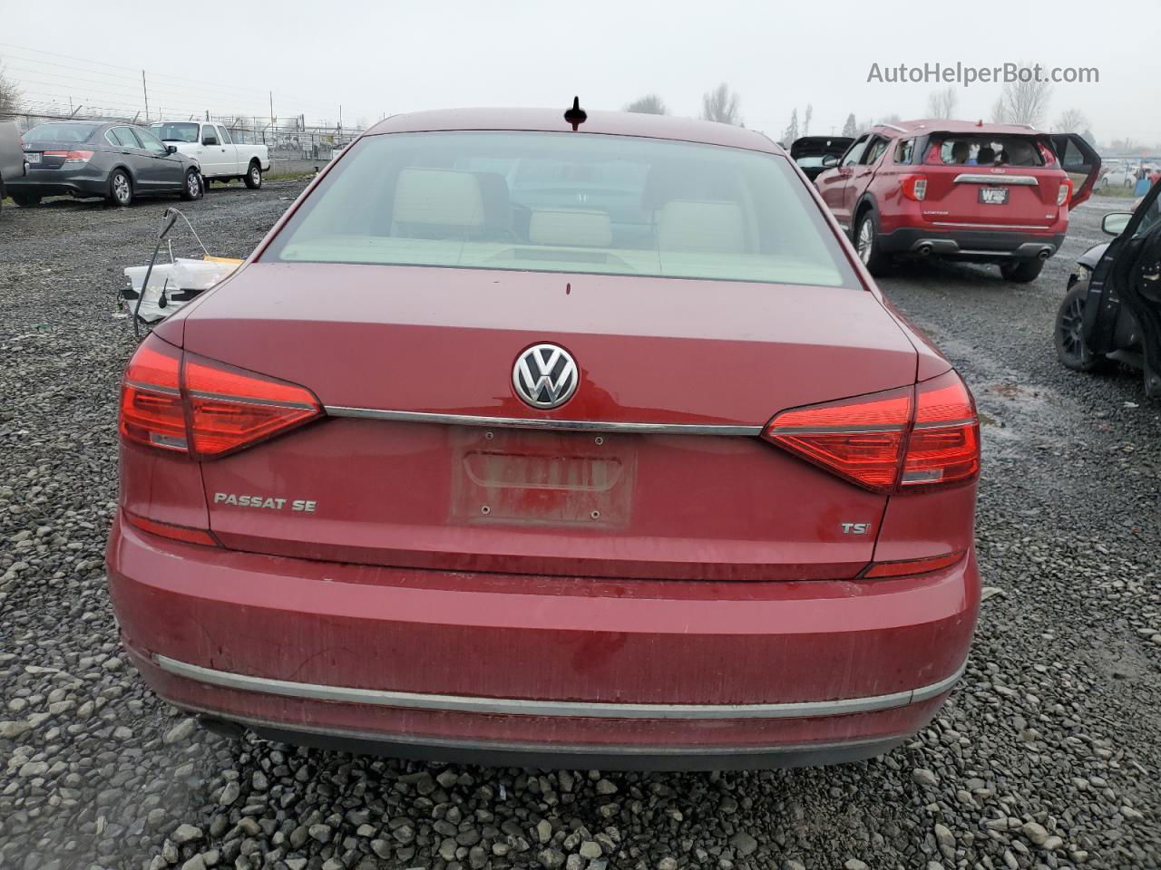 2016 Volkswagen Passat Se Red vin: 1VWBT7A34GC030061