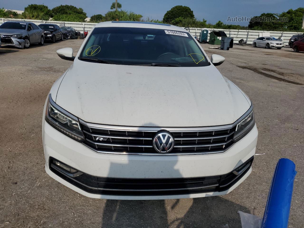 2017 Volkswagen Passat Se White vin: 1VWBT7A34HC000480