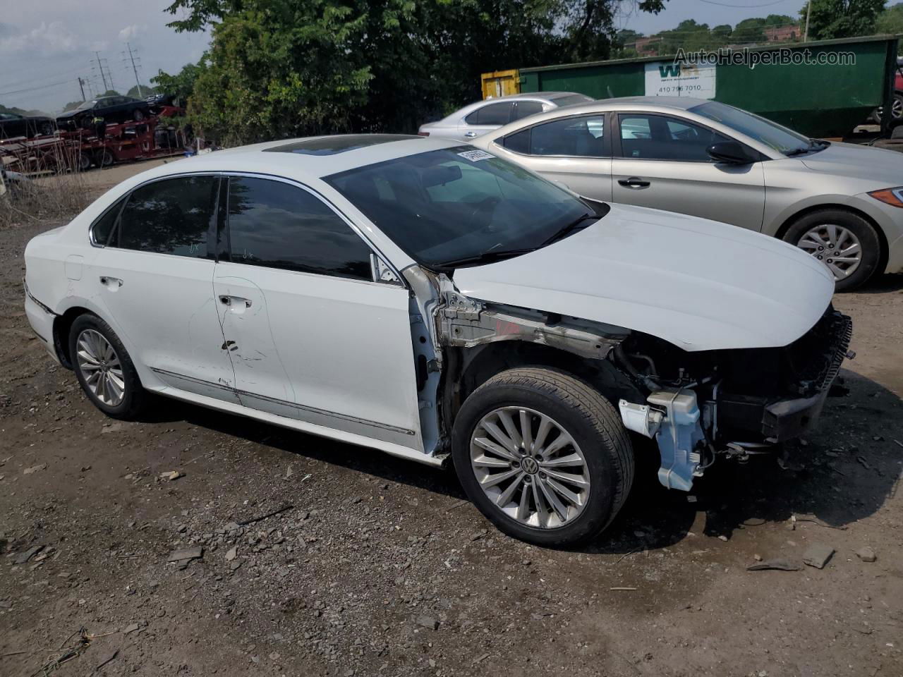 2017 Volkswagen Passat Se White vin: 1VWBT7A34HC014900