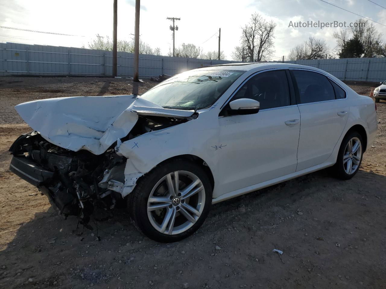 2014 Volkswagen Passat Se White vin: 1VWBT7A35EC068430