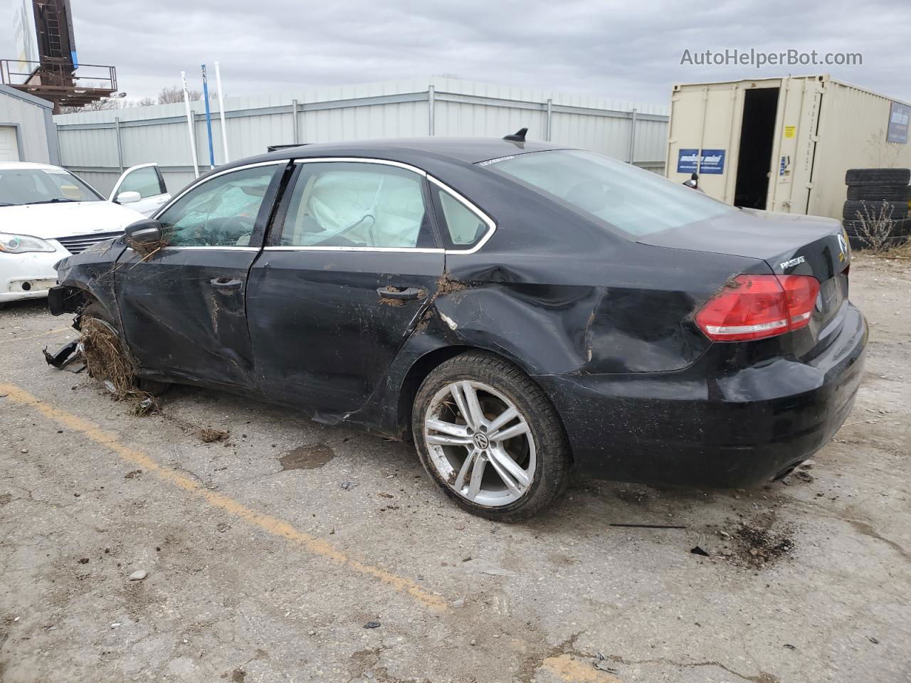 2014 Volkswagen Passat Se Черный vin: 1VWBT7A35EC099855