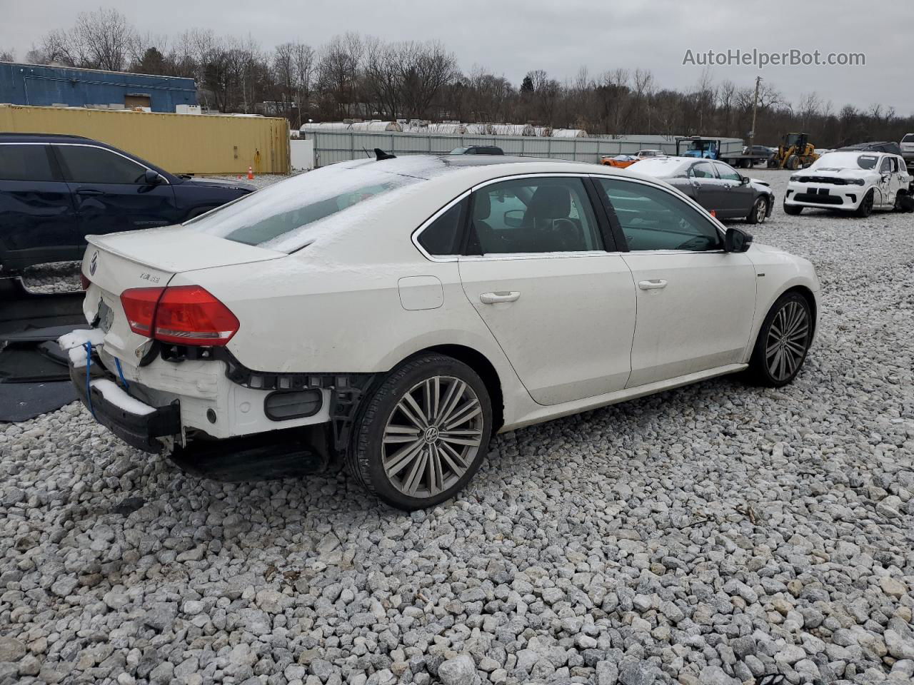 2014 Volkswagen Passat Se White vin: 1VWBT7A35EC108232