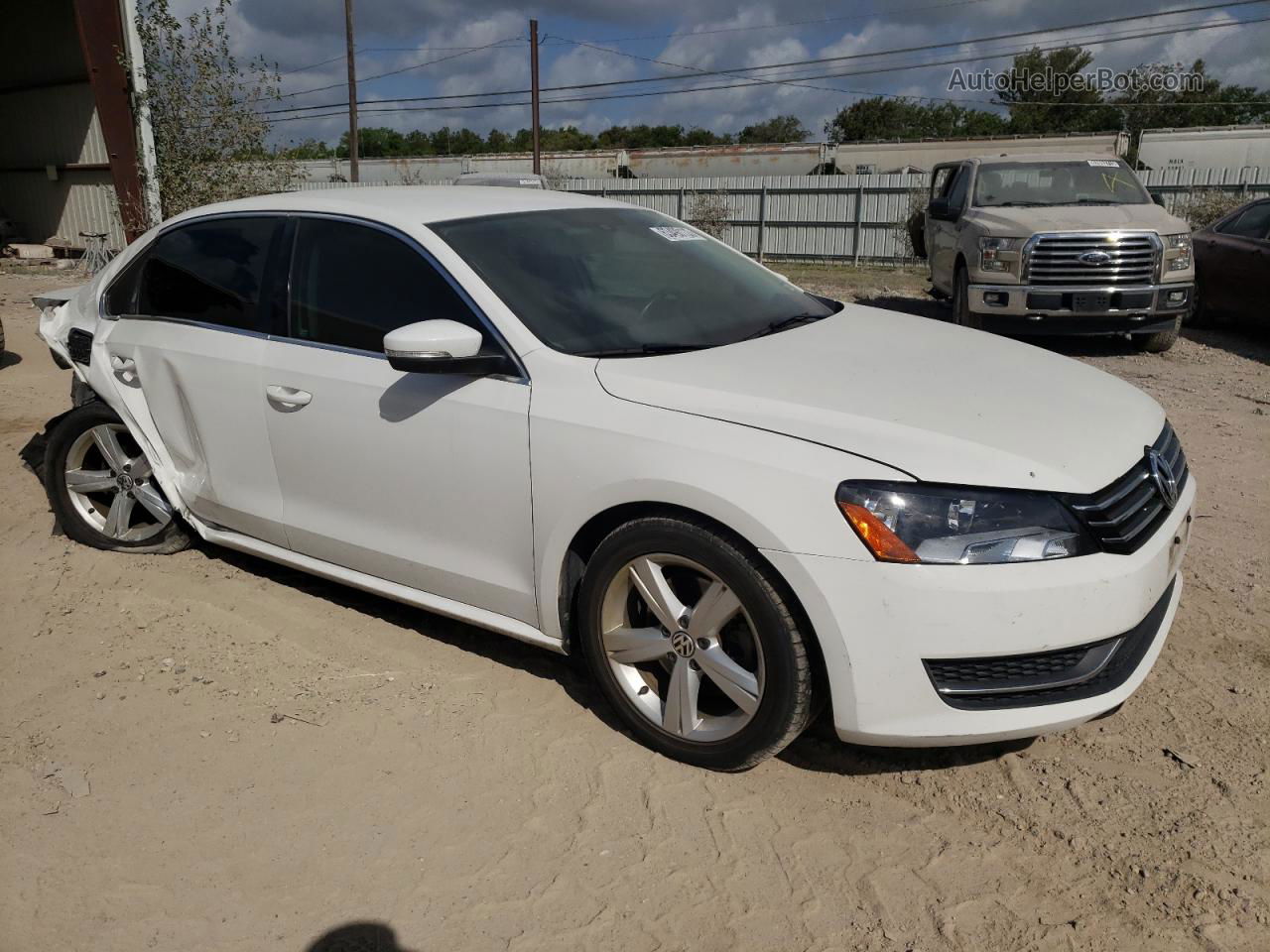 2015 Volkswagen Passat Se White vin: 1VWBT7A35FC027118