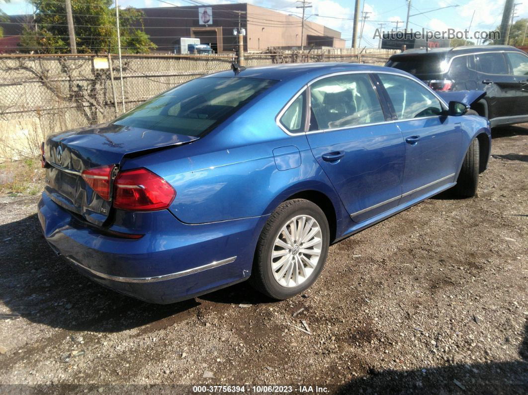 2016 Volkswagen Passat 1.8t Se Синий vin: 1VWBT7A35GC042994