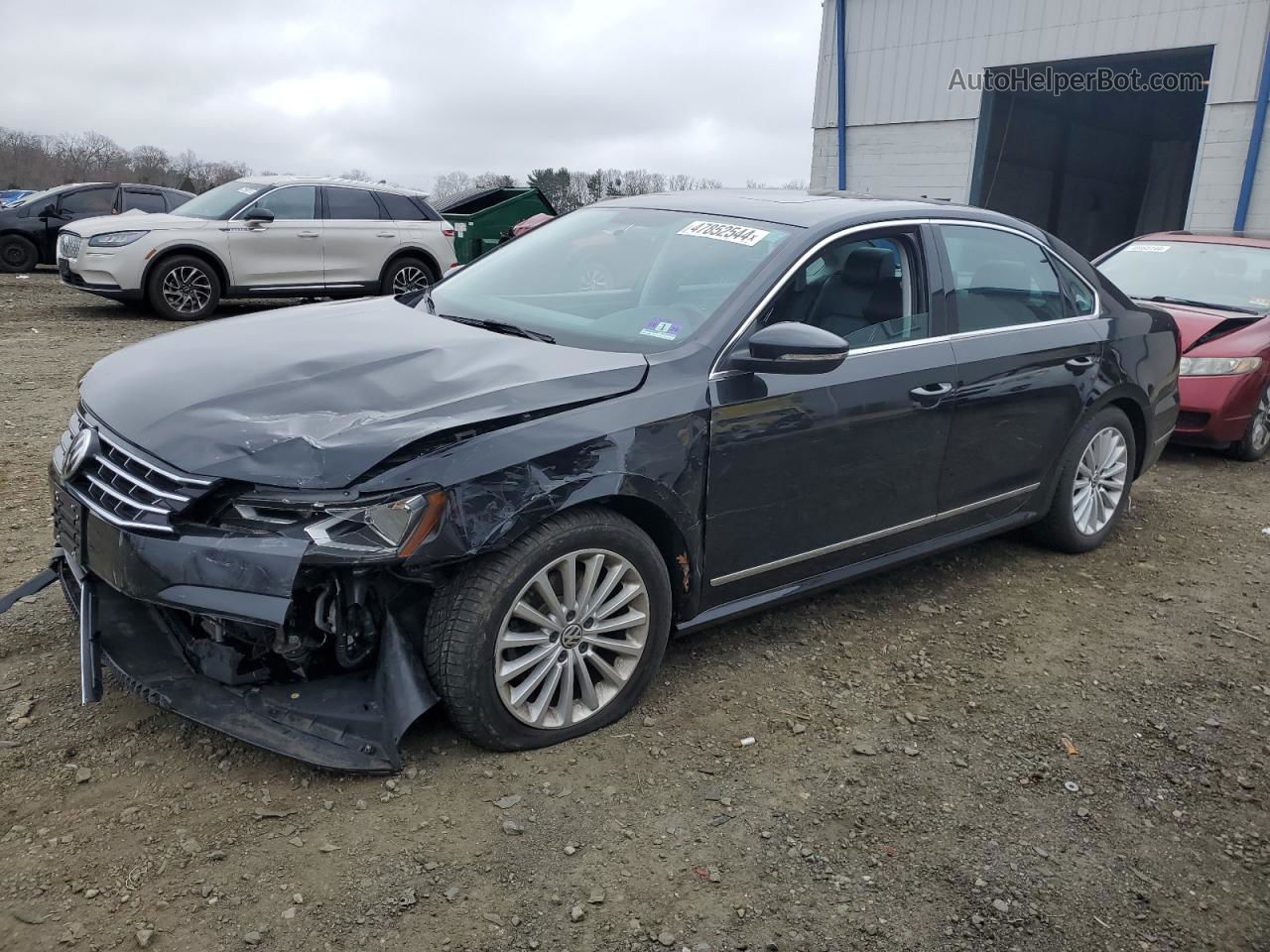 2017 Volkswagen Passat Se Черный vin: 1VWBT7A35HC030393