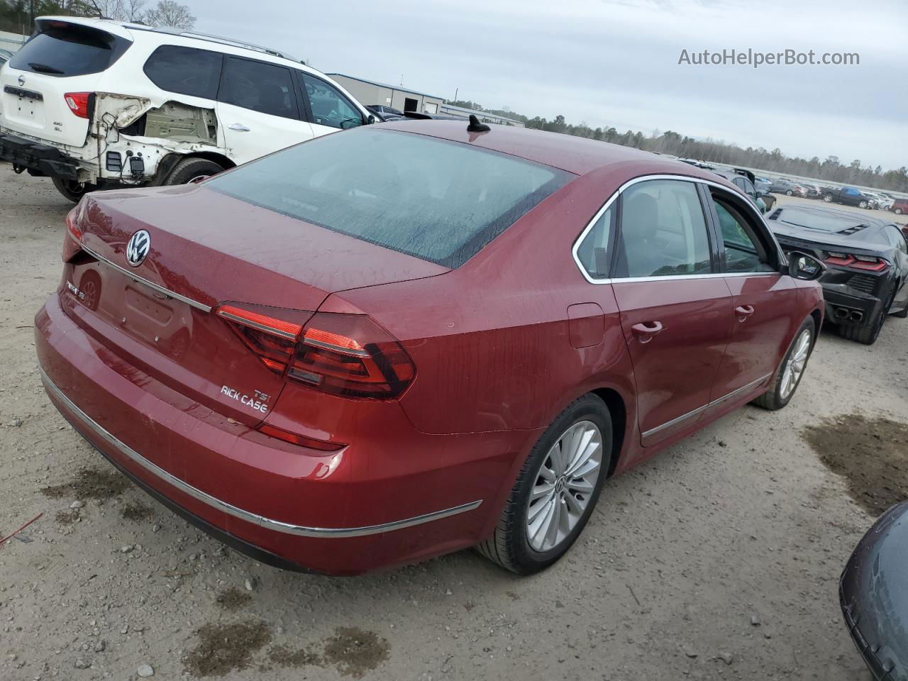 2017 Volkswagen Passat Se Бордовый vin: 1VWBT7A35HC039563