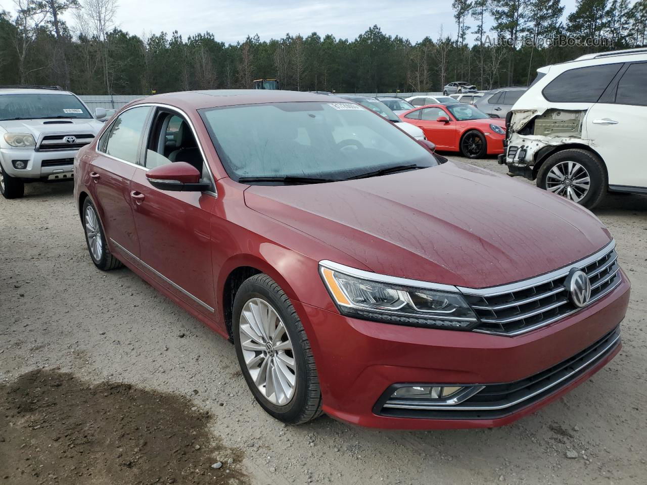 2017 Volkswagen Passat Se Бордовый vin: 1VWBT7A35HC039563