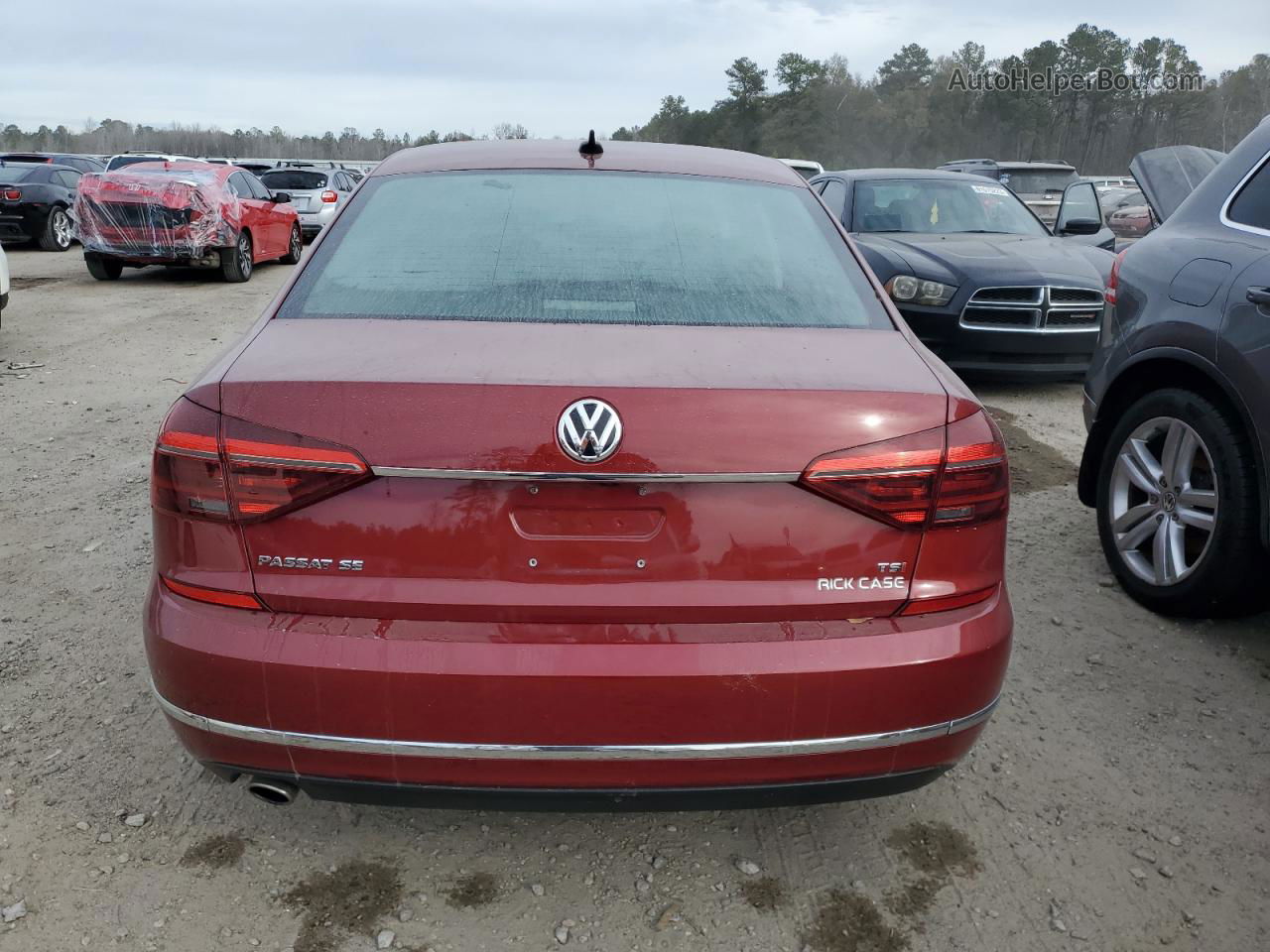 2017 Volkswagen Passat Se Бордовый vin: 1VWBT7A35HC039563