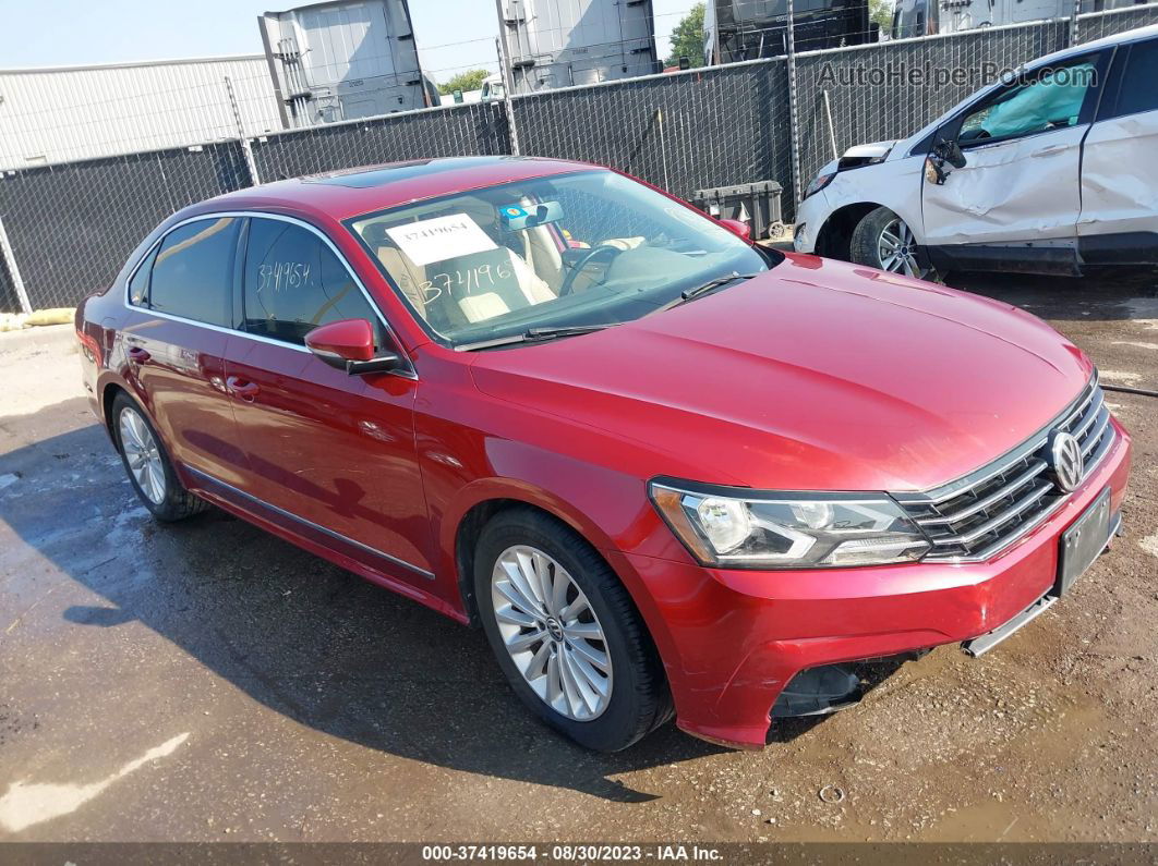 2017 Volkswagen Passat 1.8t Se Red vin: 1VWBT7A35HC066522