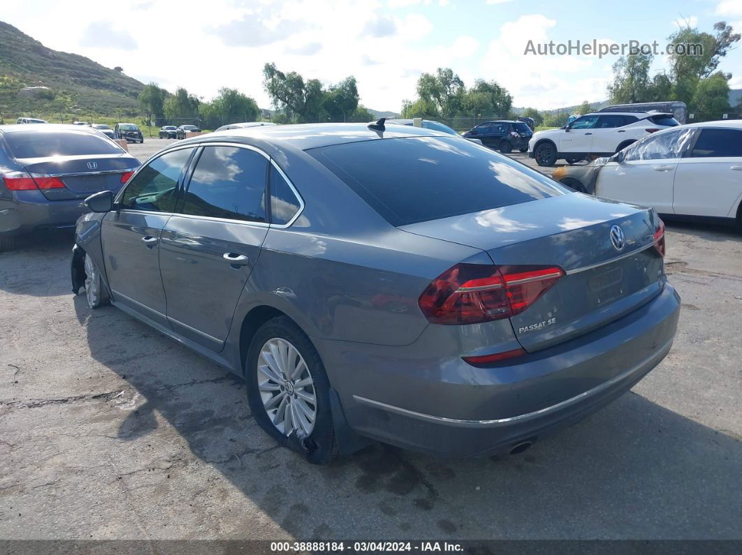 2017 Volkswagen Passat 1.8t Se Серый vin: 1VWBT7A35HC076855