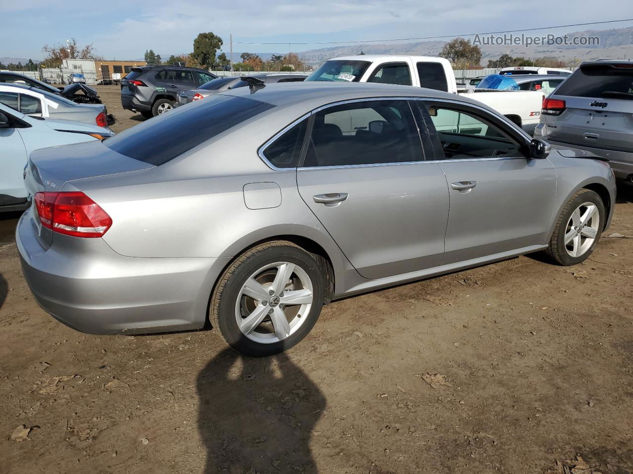 2014 Volkswagen Passat Se Silver vin: 1VWBT7A36EC064399