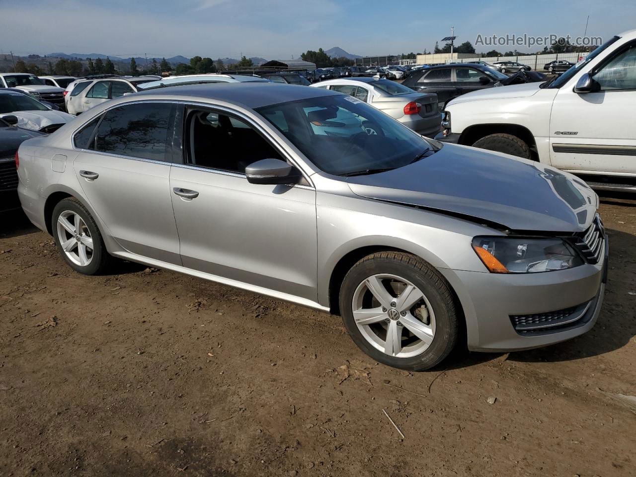 2014 Volkswagen Passat Se Silver vin: 1VWBT7A36EC064399