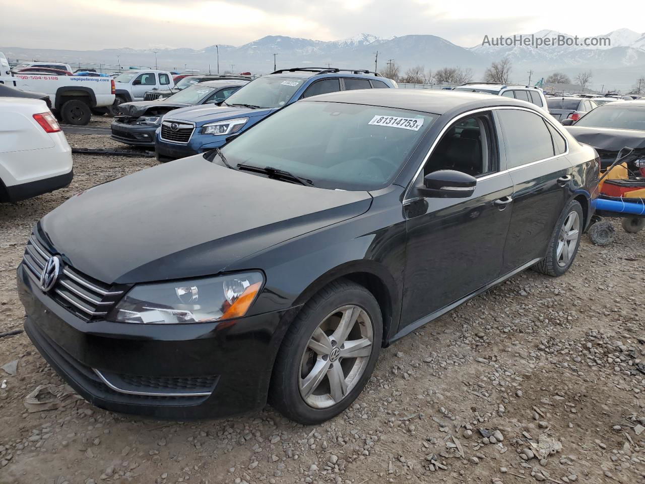 2014 Volkswagen Passat Se Черный vin: 1VWBT7A36EC102973