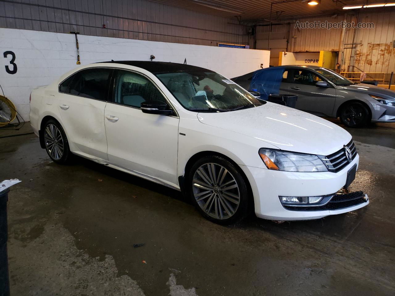 2015 Volkswagen Passat Se White vin: 1VWBT7A36FC045014