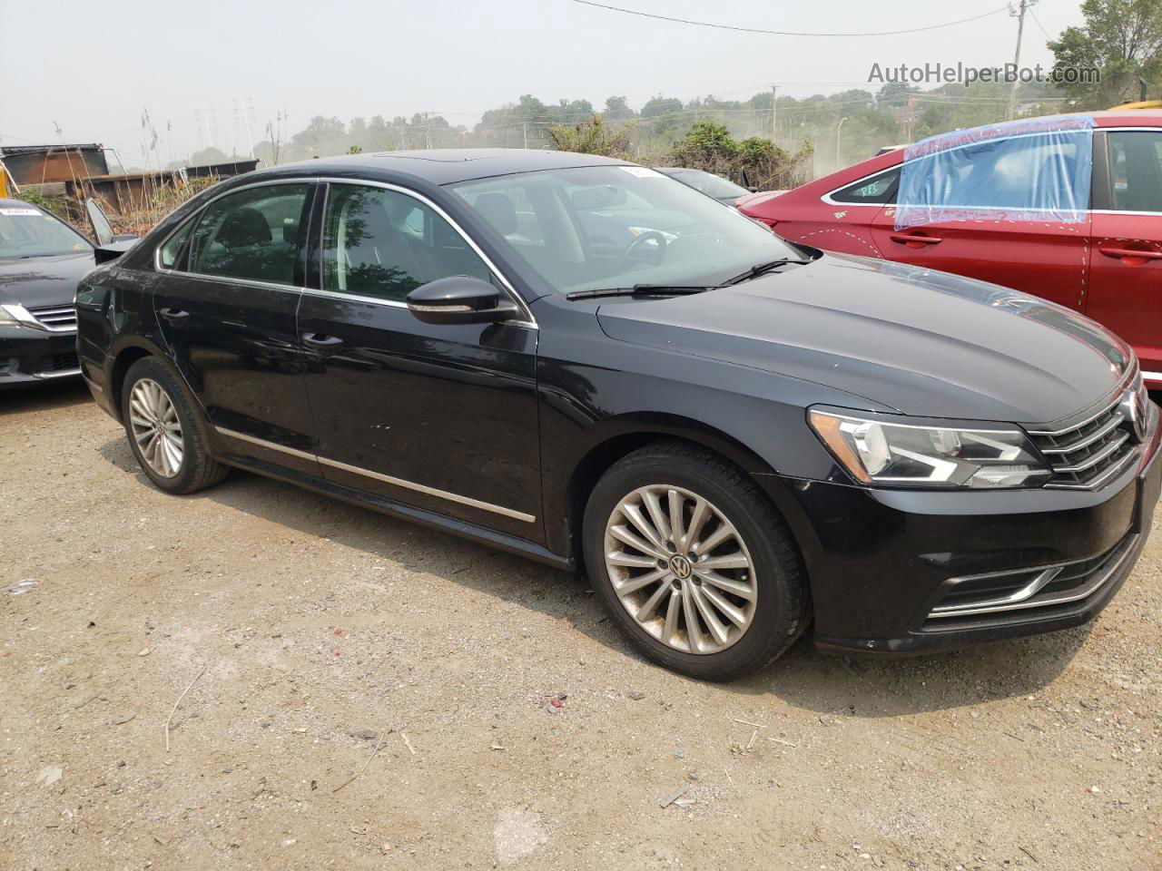 2017 Volkswagen Passat Se Черный vin: 1VWBT7A36HC019869