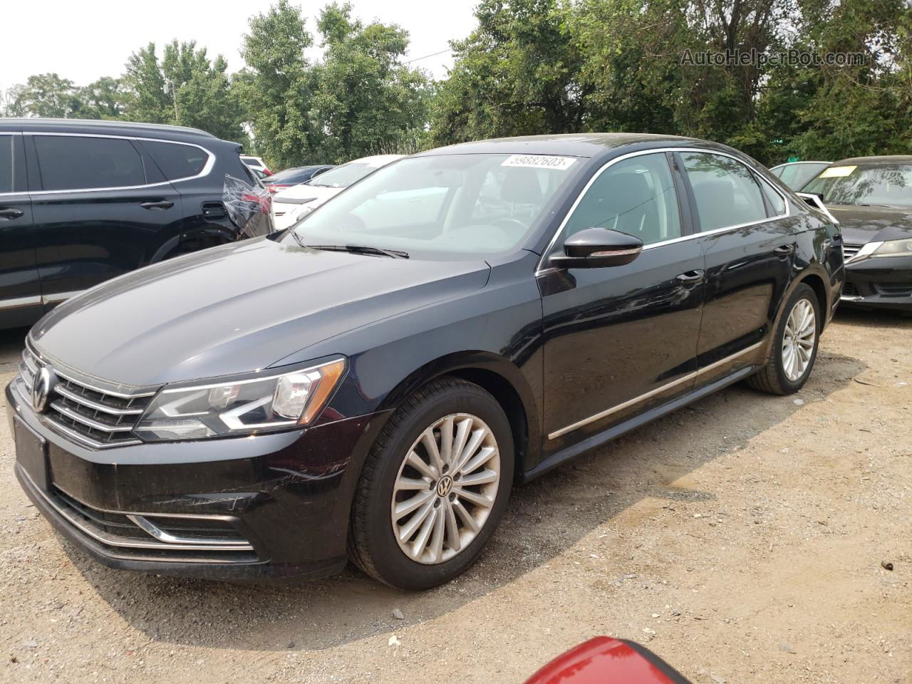 2017 Volkswagen Passat Se Черный vin: 1VWBT7A36HC019869