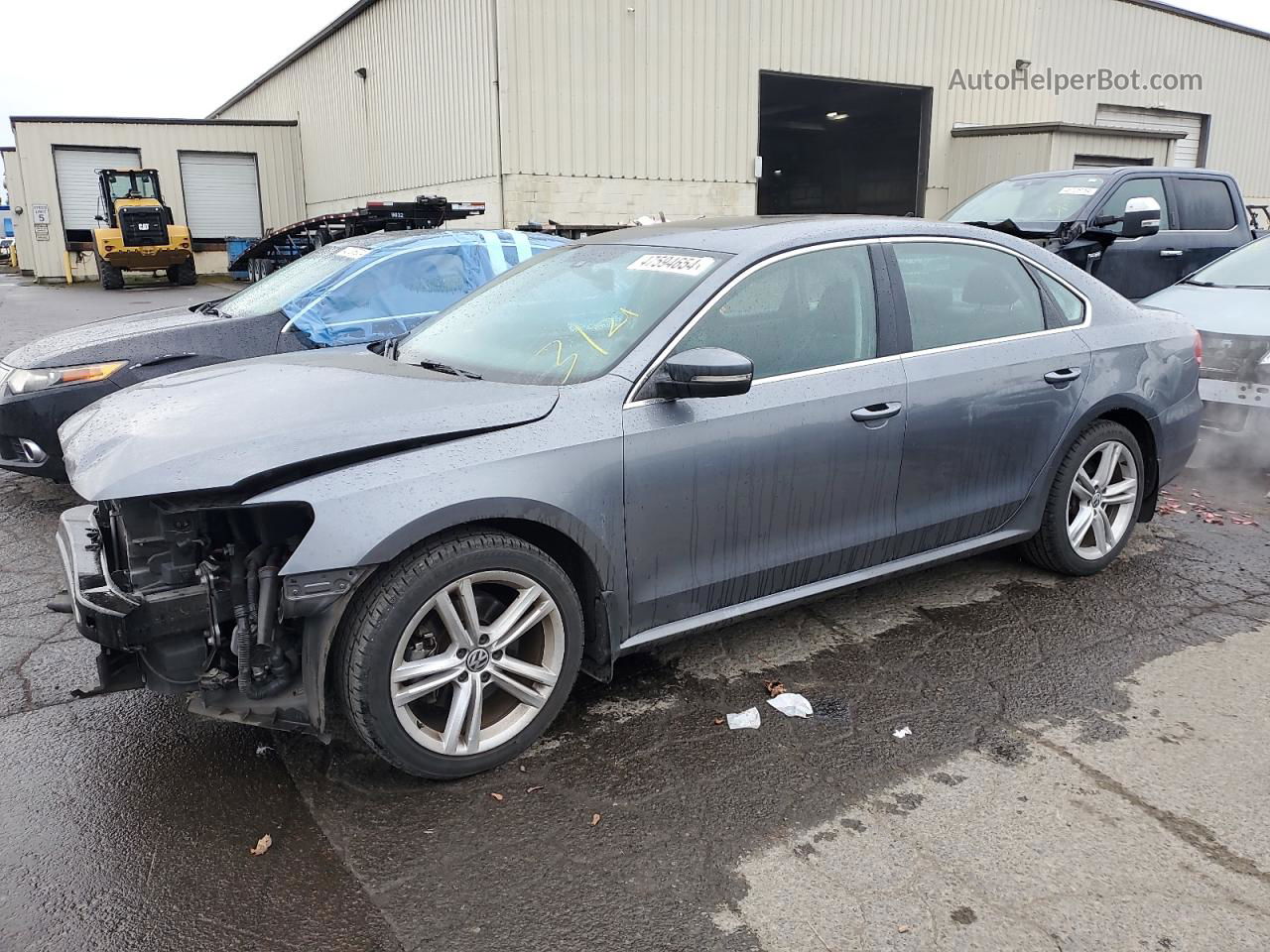 2014 Volkswagen Passat Se Gray vin: 1VWBT7A37EC033243